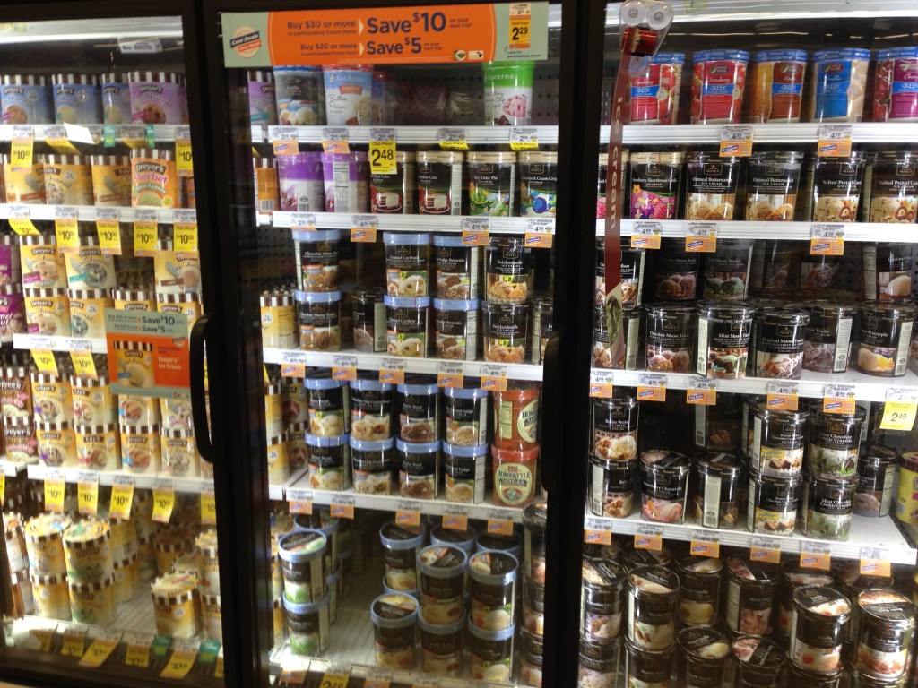 Ice cream in a grocery store in Ventura