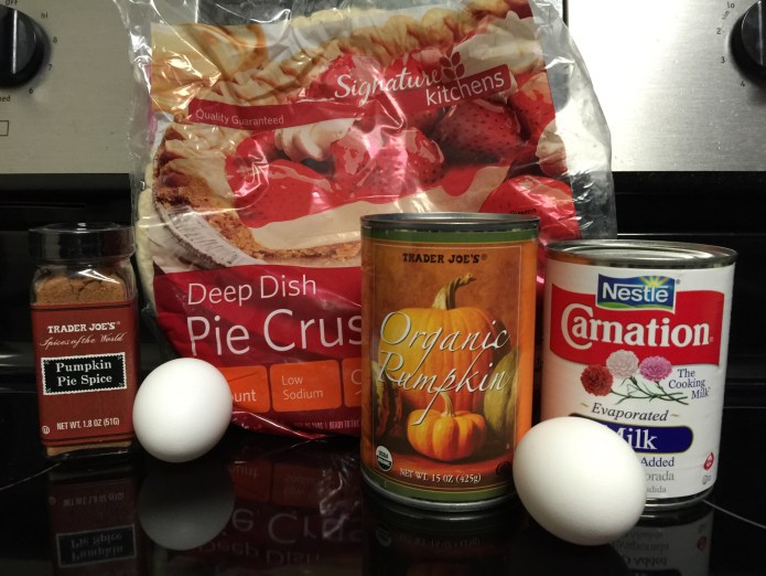 Ingredients for Pumpkin Pie